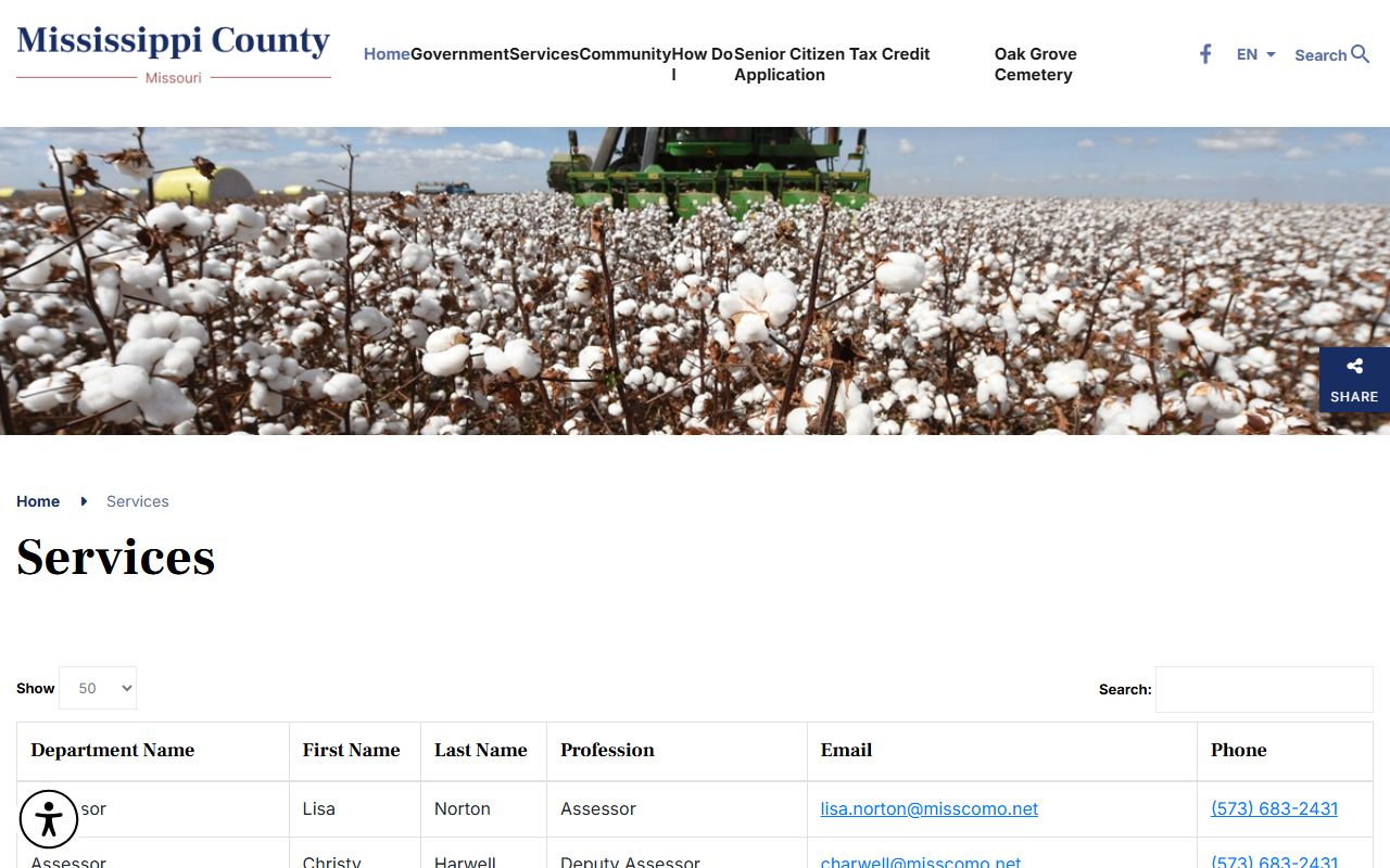 Mississippi County Circuit Clerk county services directory