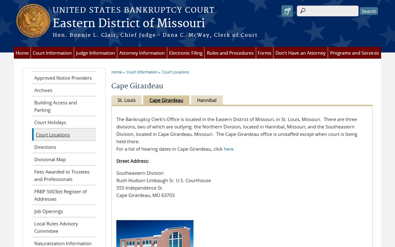 Mississippi County Circuit Court Cape Girardeau bankruptcy page