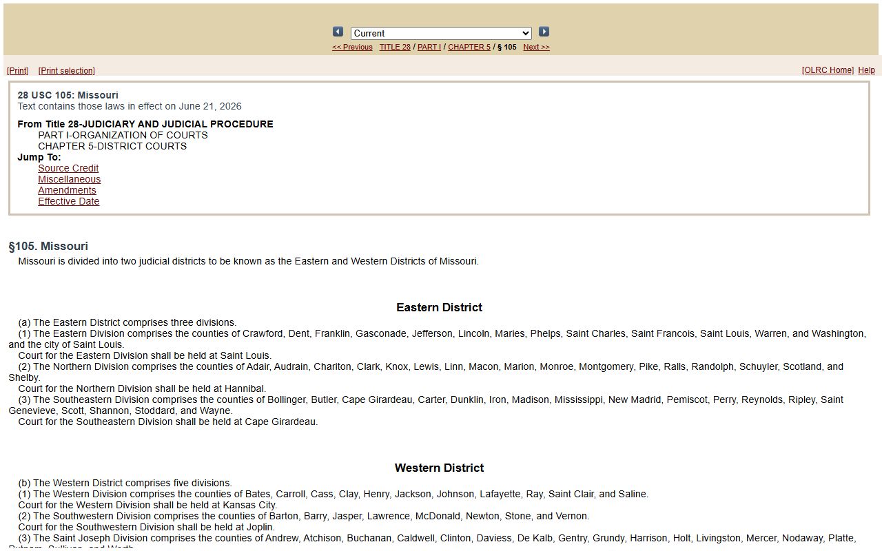 Mississippi County Circuit Court federal district statute boundary