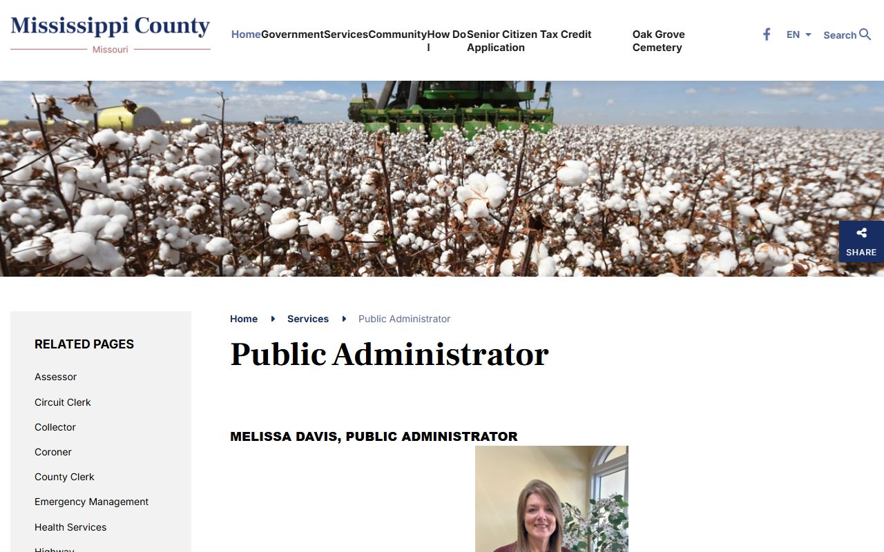 Mississippi County probate records Public Administrator probate supervision